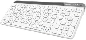 Resim Everest KB-BT90 Beyaz/Gri Bluetooth+ 2.4Ghz Telefon Tablet Standlı Şarjlı Q Mac/Win/Android/Ios Uyumlu Kablosuz klavye 