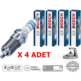 Resim Peugeot 207 Bosch İridyum Buji Takımı 1.4 Benzin Lpg 2006-2012 