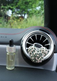 Resim TASARIM ARABAM ATİKE ELİF AKIN Panda Koku Yeşil Yaldızlı Bagetsiz & Yedek Koku Şişesi 