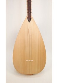 Resim Telli Çalgı Yapım Uzun 42 Tekne Yaprak Maun Profesyonel Bağlama 