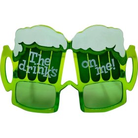 Resim Parti Gözlük Plastik İçecek Temalı Yeşil Tüm Yaşlar 