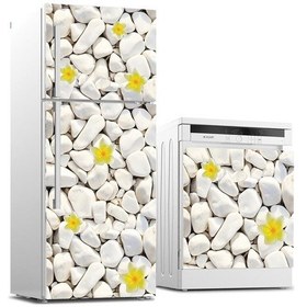 Resim Buzdolabı Ve Bulaşık Makinası Beyaz Eşya Sticker Kaplama Beyaz Ta 