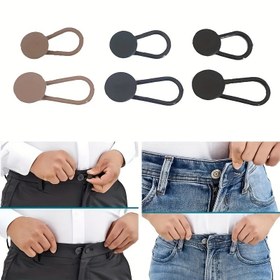 Resim 2 adet Genişletici Düğme Pantolon İçin, Pantolon Beli Erkekler ve Kadınlar İçin Anında Silikon Genişletici Düğme, Dikişsiz 
