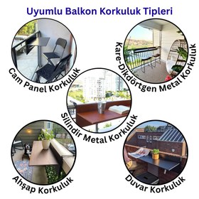 Resim Lara Balkon Masası - 4XLarge - 200 x 30 cm / Kestane 