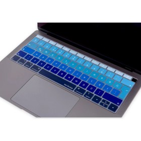 Resim McStorey Laptop Macbook Air Klavye Kılıfı Türkçe Q Harf Baskılı A1932 ile Uyumlu Ombre 