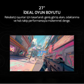 Resim Gamepower Kaze T20 27″ 240Hz 0.5ms Fhd Fast IPS 2X2W Speaker Gaming Monitör (Sıfır Ölü Piksel Garantili) 