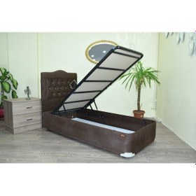 Resim Bengimobilya Baza-Başlık Tay Tüyü Kahverengi Silin Kumaş Model Dolgun Kapitone (302654139) 