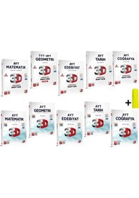 Resim 3d Yayınları Ayt Eşit Ağıtlık Matematik Geometri Edebiyat Tarih Coğrafya Defter Soru Seti 10 Kitap 