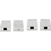 Resim 1 Port 8P8C RJ45 CAT5E Ağ Kablosu Duvar Yüzeyi Montaj Kutusu Beyaz x 4 Adet 
