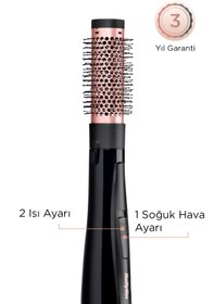 Resim BaByliss Perfect Finish 1000W 220 Derece 2 Isı Ayarlı 4 Başlıklı Hava Üflemeli Saç Şekillendirici Seti AS126E 