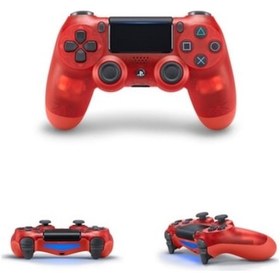 Resim PS4 Uyumlu V2 Yeni Nesil Kırmızı Şeffaf Dualshock 