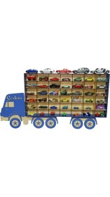 Resim ERSOY HOME Dekoratif Ahşap Duvar Tır Araba Rafı( 42 ARAÇLIK ) 