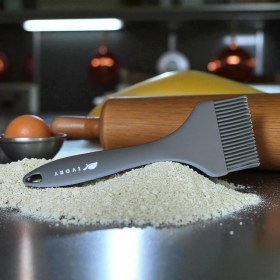 Resim Blackseries Premium Silikon Yumurta & Sos Fırçası Gri 