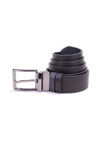 Resim Dagoster DMK26-465DG Siyah Lacivert 4 CM Çift Taraflı Hakiki Deri Erkek Kemer Siyah Siyah - Lacivert 