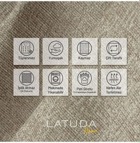 Resim Jakarlı Şönil Koltuk Örtüsü Kanepe Örtüsü Koltuk Şalı 110x175 2 Ad. Kaymaz Kil L 