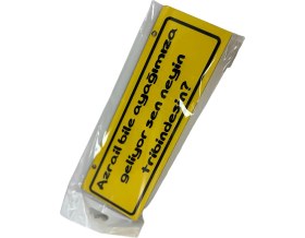 Resim Tky Cam Süsü Yazı ’azrail Bile Ayağımıza Geliyor Sen Neyin Tribindesin’ Mdf Vantuzlu 