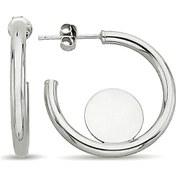 Resim Argentum Concept - Gümüş Tasarım Pullu Halka Küpe - K093201 