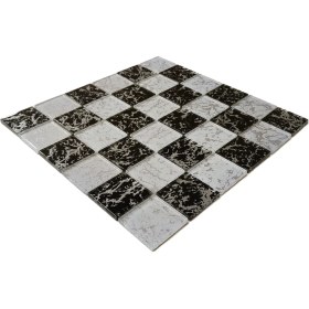 Resim MozaiKristaL Mutfak Tezgah Arası ve İç Dekorasyon İçin Kristal Cam Mozaik. Cam Ölçüsü: 48X48X6 Mm. File Ölçüsü: 30X30 cm. ( 1 Koli = 1 m2 fiyatıdır. ) 