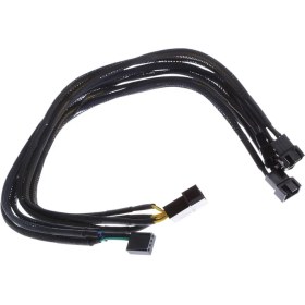 Resim Bilgisayar Pc 4-Pin Fan Güç Kablosu Y 5 Yollu Ayırıcı Kurşun Bağlayıcı Adaptörü 
