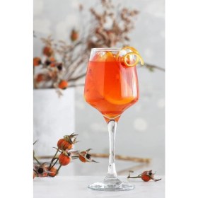 Resim Lav Lal Cam Kırmızı Şarap Kadehi 6'lı 295 ml Ayaklı (Meşrubat Bardağı) 