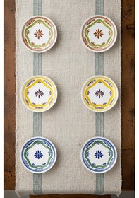 Resim Bambum Moderna - 6'lı Porselen Pasta Tabağı Leo Renkli 