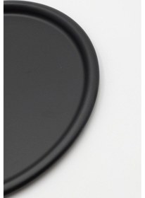 Resim 6'lı Siyah Yuvarlak Çay Ve Kahve Sunum Tepsisi 22 CM 