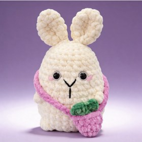 Resim The Gurumi Tavşan - Yeni Başlayanlar İçin Tavşan Amigurumi Örgü Kiti - Videolu & Tüm Malzemelerle Hobi Seti 
