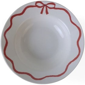 Resim Keramika Fiyonk Dekor Makarna Tabak 20 Cm 4 Adet Renkli 