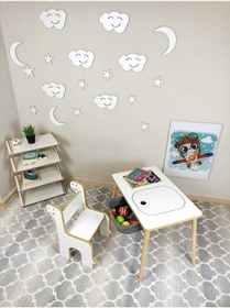 Resim MİRACLE 3D Çocuk Oyun Etkinlik Çalışma Masası Ve Sandalye, Aktivite Masası 