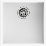 Resim Teka Square 40 x 40 Tg Tezgahaltı Beyaz Granit Evye 