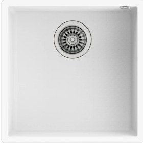 Resim Teka Square 40 x 40 Tg Tezgahaltı Beyaz Granit Evye 