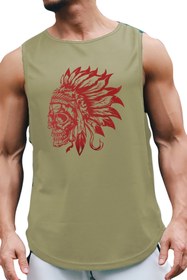 Resim BLUU Indians Kolsuz Sporcu T-shirt Tank Top Spor Atlet 