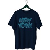 Resim Bluu Newyorklite Sporcu T-Shirt Bisiklet Yaka (528819118) Lacivert 