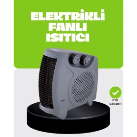 Resim LTG Nova Güvenli Elektrikli Fanlı Isıtıcı Termostatlı Hızlı Isıtma 