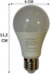 Resim LED Ampul, 10W (75W), 8200K Yeşil Işık, E27 Duylu, 2 Adet 