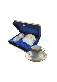 Resim Armada Cini Ar 677 Altın Yaldız Vav Desenli 2 Lı Porselen Fincan 