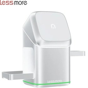 Resim Dashanshop Lessmore Manyetik 4ü 1 Arada Kablosuz Şarj İstasyonu Beyaz Usb Tip-c İphone Uyumlu Airpods Saat 