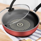 Resim 3 Parça Set Tencere Kapağı + Spatula + 9.45 inç Yapışmaz Döküm Tava - Yıldız Edisyonu, Bulaşık Makinesinde Yıkanabilir, Düz İndüksiyon Ocaklarla Uyumlu, Karışık Yumurta, Biftek ve Tost İçin Mükemmel, Gaz ve Elektrikli Ocağa Uygun 