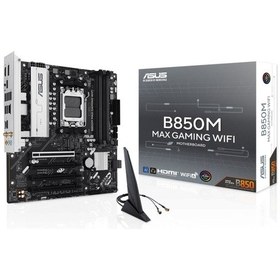 Resim Asus B850m Max Gamıng Wıfı Am5 Ddr5 8000mhz Oc Matx Hdmı Anakart 
