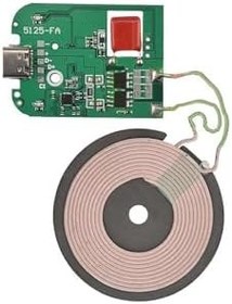 Resim Kablosuz Şarj Modülü Type C 15W Qi 9V 1.5A Mobil Akıllı Telefon Oyuncak Pil Şarj Transmiter DVM.101.315 