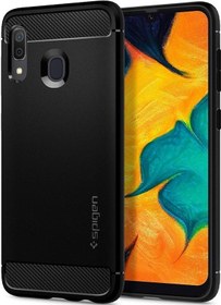 Resim Spigen Galaxy Uyumlu A30 Kılıf ,spigen Rugged Armor Matte Black 