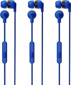 Resim Skullcandy Ink'd+ Kulak İçi Kablolu Kulaklıklar, Mikrofon, Bluetooth Cihazları ve Bilgisayarlarla Çalışır - Kobalt Mavisi 3'lü Paket 