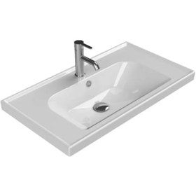 Resim Turkuaz Seramik Cerastyle Elite 80 x 45 CM Etajer Damlalıklı Lavabo 