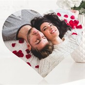 Resim DA&TE BASKI Kişiye Özel Fotoğraf Baskılı Kalp Puzzle 81 Parça Fotoğraf Baskılı Puzzle 