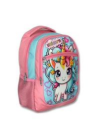 Resim Ümit Çanta Üç Gözlü Kız Çocuk İlkokul Çantası - Bebek Unicorn - Pembe Turkuaz - 5048 Pembe - Turkuaz 
