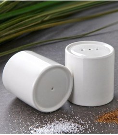 Resim 2 Li Porselen Tuzluk Biberlik 100ml Açık Gri 