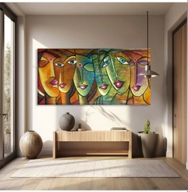 Resim Yüzler Ve Duygular Kanvas Tablo 