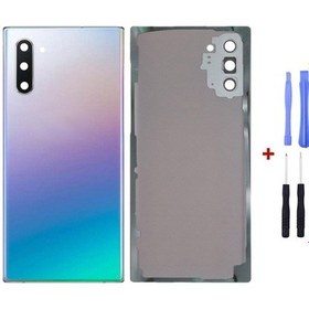 Resim Samsung Note 10 Mavi Uyumlu Arka Cam Kapak Pil Kapağı Tamir Set B7000 Set Mavi 