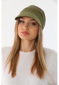 Resim Safari Bağlamalı Haki Siperli Bandana Vizör Haki 