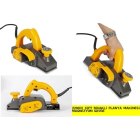 Resim Staxx Pro Çift Bıçaklı Planya Makinesi Magnezyum Gövde 82 mm 2200 W 